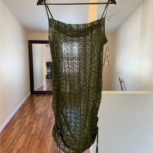Macy's Olive Green Lace Dress